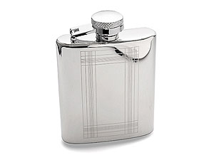 Unbranded Etched Tartan Pattern 3oz Hip Flask 013119
