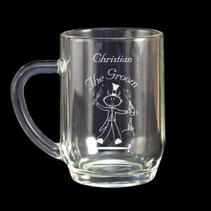 Unbranded Etched Wedding Character Tankard Brother of the