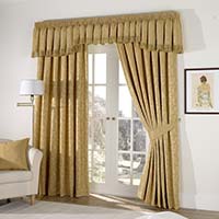 Eton Lined Curtain Gold 112 x 182cm