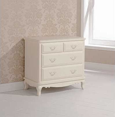 This gorgeous Evelyn 2+2 drawer chest is perfect for giving your bedroom an elegant feel. With four drawers with metal handles and runners (Barcode EAN=5038881132010)