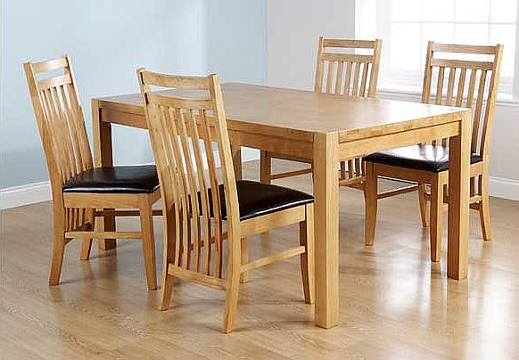 Unbranded Evelyn Dining Table and 4 Leather Effect Chairs