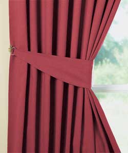 Unbranded Everyday Lined Pencil Pleat Claret Curtains - 46 x 72 inches