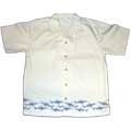This is a cool short sleeved shirt in beige (made