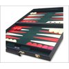 The Executive Backgammon Set comes in a elegant black leatherette attach case with luxury green felt