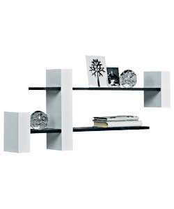 Ideal for general and display storage.Painted steel brackets and chipboard shelves.Comprises of 2 br