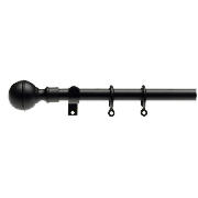 Extendable Metal Curtain Pole Ball Finial- Black