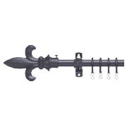 Unbranded Extendable Metal Pole 120-210mm Fleur Finial Black
