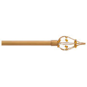 Unbranded Extendable Metal Pole Beaded Finial Antique