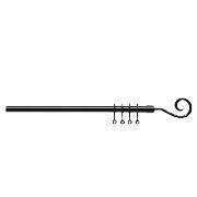 Unbranded Extendable Metal Pole Scroll Finial Black