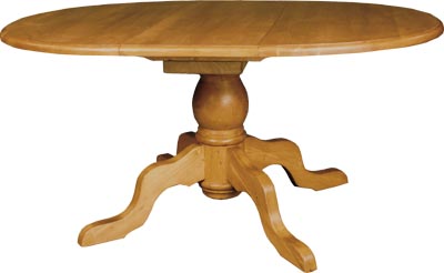 120cm extending oval table. Fully extended 63 / 160cm  closed diameter 47 / 120cm.