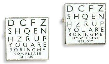 Unbranded Eye Chart Cufflinks