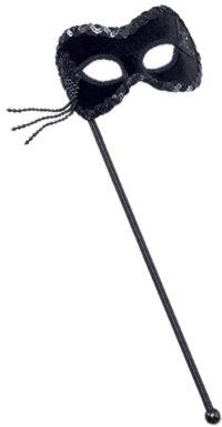 Unbranded Eyemask: Black Beaded on Stick