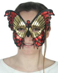 Eyemask: Mariposa Gold/Red