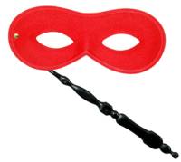 Eyemask: Satin on a Stick Red