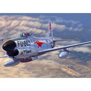Unbranded F-86 D Sabre plastic kit 1:48
