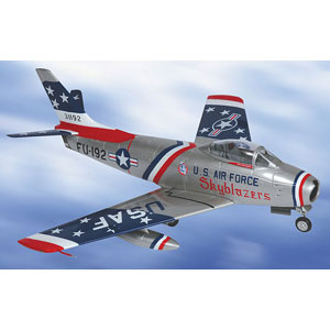 A detailed  collector quality diecast replica of the F-86F Sabre USAF Skyblazers Acrobatic Team. Eac