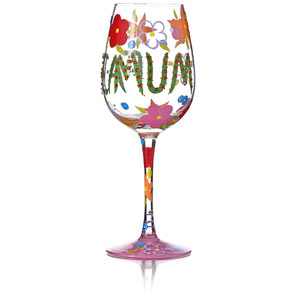 Unbranded Fab Mum Hand Painted Wine Glass Gift Boxed