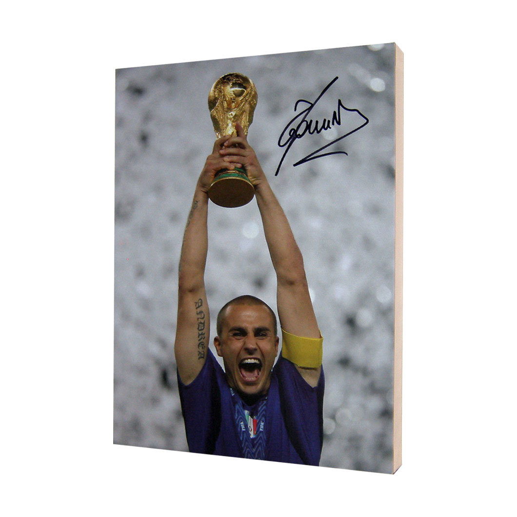 Unbranded Fabio Cannavaro Signed Italy World Cup Winning Box Canvas