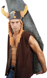 Unbranded Fabric Viking Hat with Hair