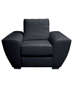 Fabrizo Leather Chair - Black