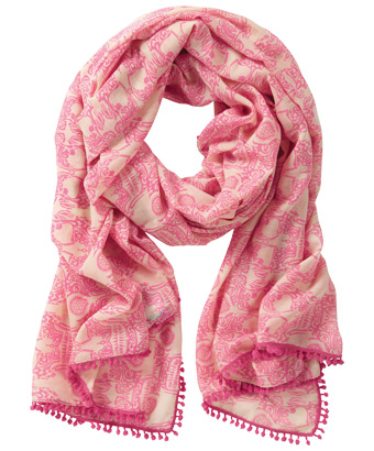 Unbranded Fabulous Printed Pom Scarf