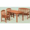 The Fairmount Hardwood Garden Set comes with a Table 2 Chairs and a Bench