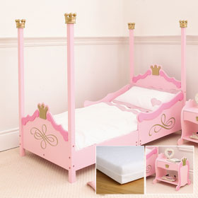 Unbranded Fairytale Toddler Bed and Bedside Table, with