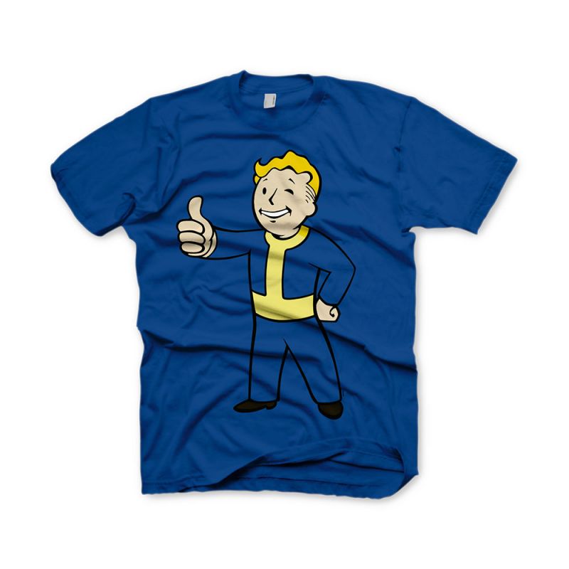 Unbranded Fallout Vault Boys Thumbs Up Medium T-shirt Blue
