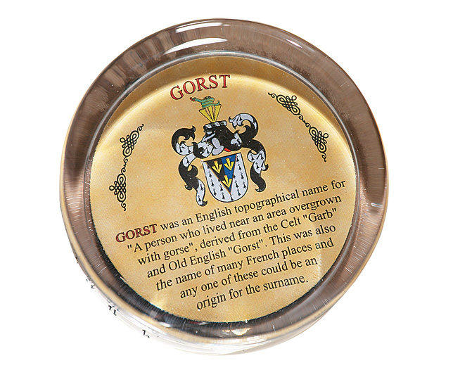 Unbranded Family Name and Coat of Arms Paperweight