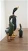 Unbranded Family of 3 Wooden Ducks: - Green