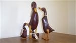 Unbranded Family of 4 Wooden Ducks: - Grey