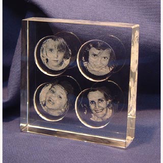Family Photo Glass Block