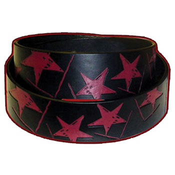 Famous Stars And Straps - Punk Star Black and Red Belt