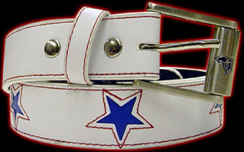 Famous Stars And Straps - Rockstar White With Blue Stars Belt