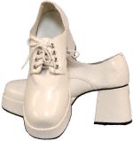 Unbranded Fancy Dress - 70` WHITE MENS Platform Shoes