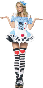 Unbranded Fancy Dress - Adult 2 Piece Miss Wonderland Costume Extra Small