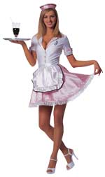 Unbranded Fancy Dress - Adult 50s Waitress Costume Small