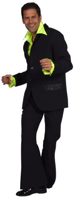 Unbranded Fancy Dress - Adult 70s Suit - Black