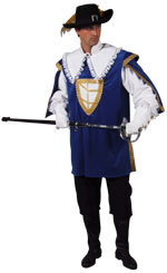 Unbranded Fancy Dress - Adult Blue Musketeer