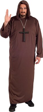 Unbranded Fancy Dress - Adult Brown Hooded Monk Robe
