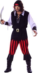 Unbranded Fancy Dress - Adult Budget Cutthroat Pirate Costume