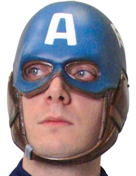 Unbranded Fancy Dress - Adult Captain America Helmet