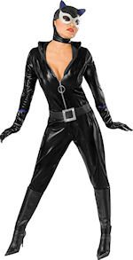 Includes cat suit with mask and belt.