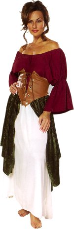 Unbranded Fancy Dress - Adult Cottage Wench Costume X-Small: 6-8