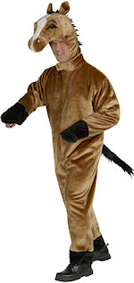 Unbranded Fancy Dress - Adult Deluxe Plush Brown Horse Costume