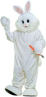 Unbranded Fancy Dress - Adult Deluxe Plush Bunny Rabbit Mascot Costume