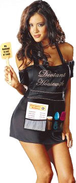 Includes dress with apron, emergency numbers, cooking utensils and prescription bottle.
