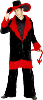 Unbranded Fancy Dress - Adult Devil Pimp Halloween Costume