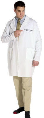 Unbranded Fancy Dress - Adult Doctor Lab Coat Seymour Bush