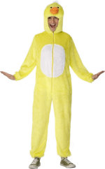 Includes jumpsuit with hood.